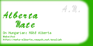 alberta mate business card